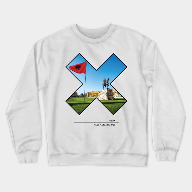 Tirana City Crewneck Sweatshirt by HustlemePite